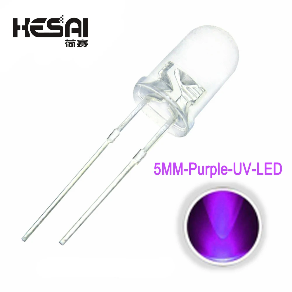 Smart Electronics 100pcs/lot F5 Super Bright 5MM Round UV Purple Transparent LED Light Lamp Emitting Diode High Quality 100pcs sr260 schottky diode do 15 high quality diode 60v 2a 700mv 2a vr io vf for 3c digital