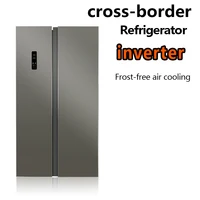 Réfrigérateur électrique en acier inoxydable de haute qualité pour usage domestique et hôtelier, 530L, double porte côte à côte, portable, sans givre, faible consommation 1