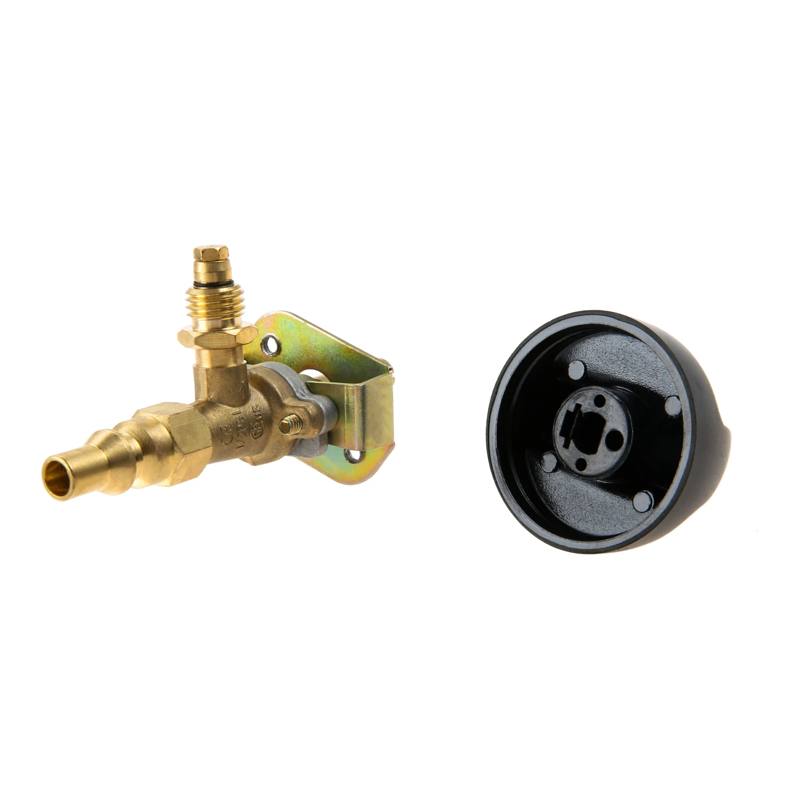 Propane Grill Valve Control Knob with 1/4" Quick Connect Plug 57274 Replace for Olympian 5500/5100 Weber 200 Camper Solid Brass