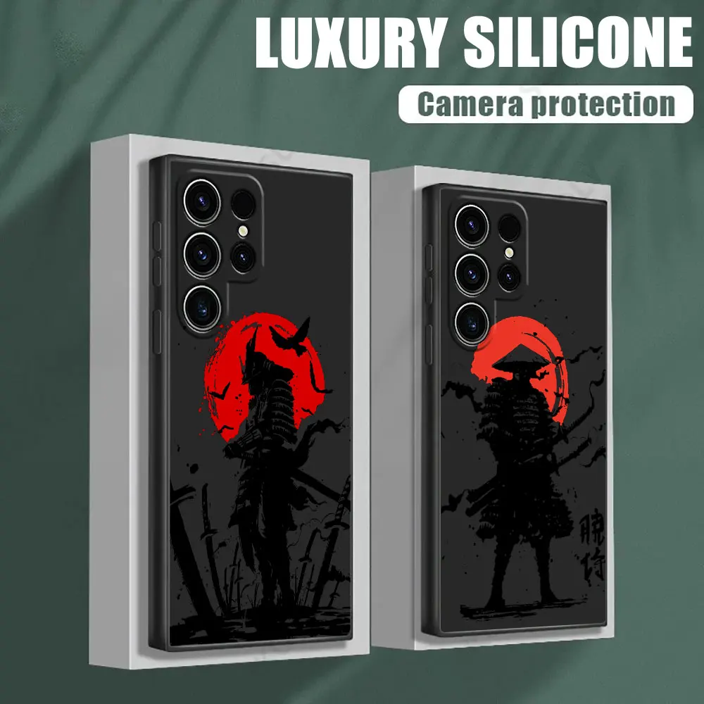 Samurai Red Sun Swordsman Anime Phone Case - Vibrant and Stylish Protection Cover