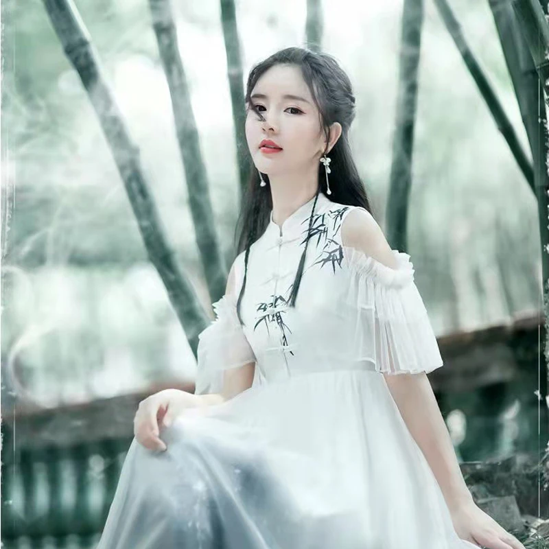 2021 New Traditional Fairy Hanfu For Women Dress Dance Costume Clothing Tang Dynasty Ancient Costume Chinese Lovely Style ancient chinese costume kids child seven fairy hanfu dress clothing folk dance performance chinese traditional dress for girls