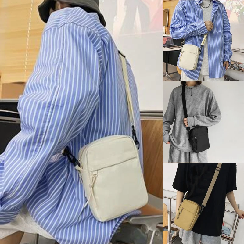 

Women's Crossbody Bag Casual Men's Small Shoulder Bag Solid Color Student Cell Phone Bag Mini Satchel