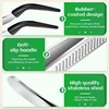 3 Pieces Tweezers With Rubber Tips Tweezers PVC Coated Tweezers Set, Rubber Straight And Flat Tip Tweezers 3