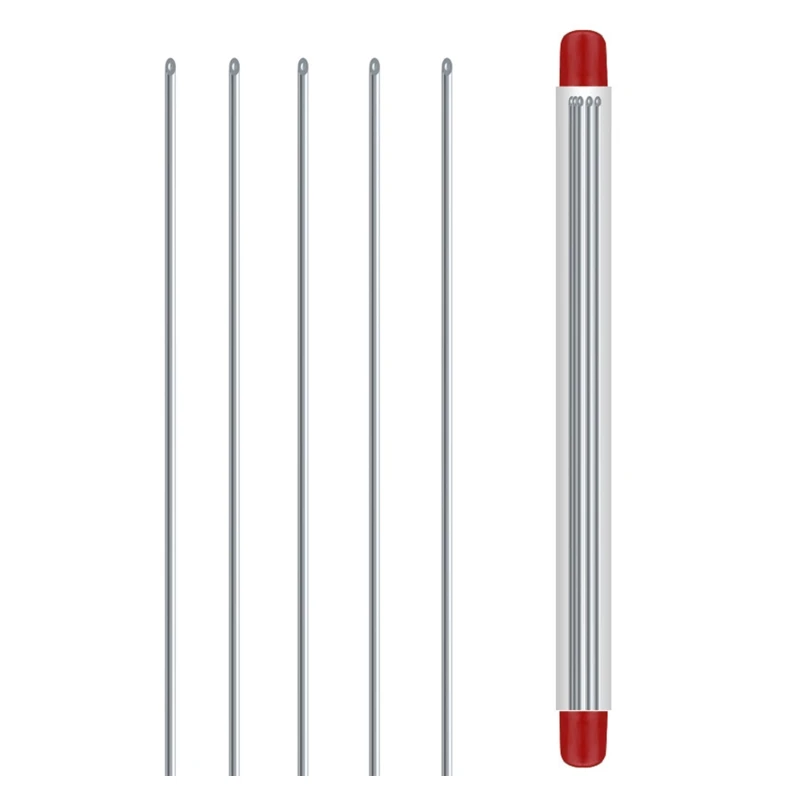 

5 шт., игла для наживки червей, портативный полый крючок для дождевого червя, игла для подачи наживки, инструмент для ловли в