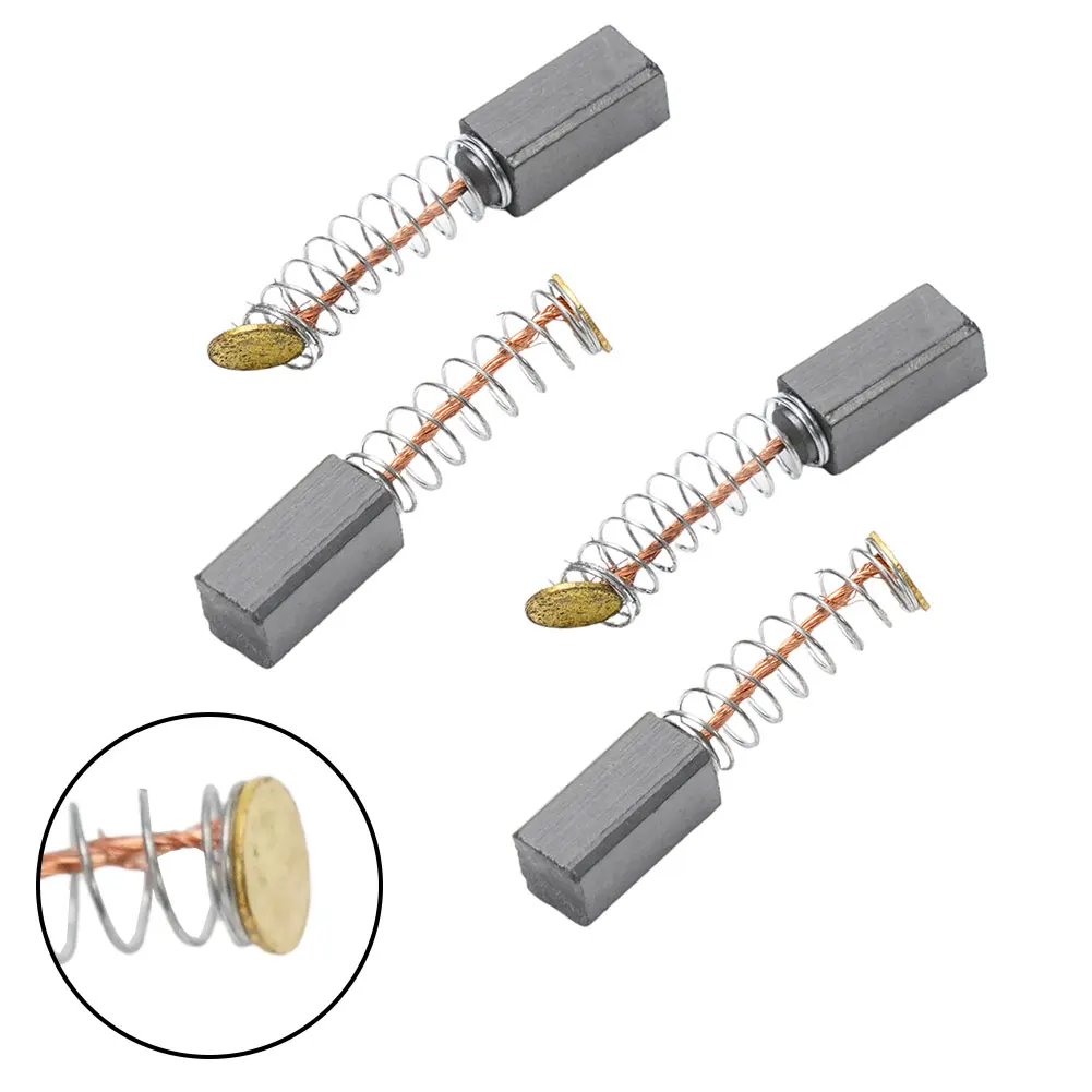 

Щетки для электродвигателя, карбоновые щетки, Заводская мастерская, 10 мм × 5 × 5 мм, 20 мм, 4 шт. аксессуаров, сменные детали из карбона и металла