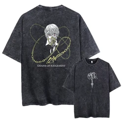 Vintage Washed Cotton Kurapika Manga Graphic Unisex T - Shirt - XXXL (1)