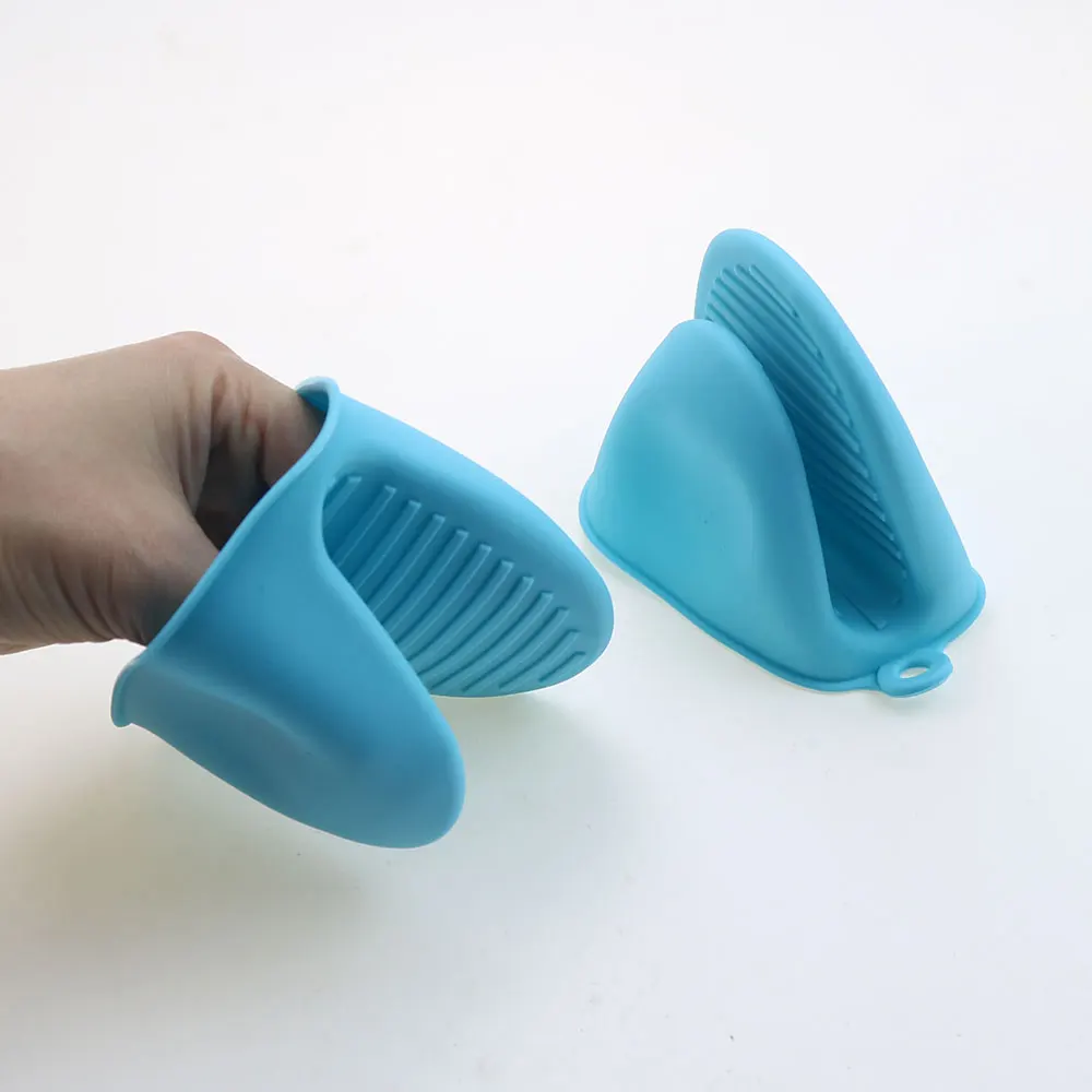 2pcs Thicken Baking Silicone Oven Mitts Microwave Oven Glove Heat Insulation Anti-slip Grips Bowl Pot Clips Kitchen Gadgets