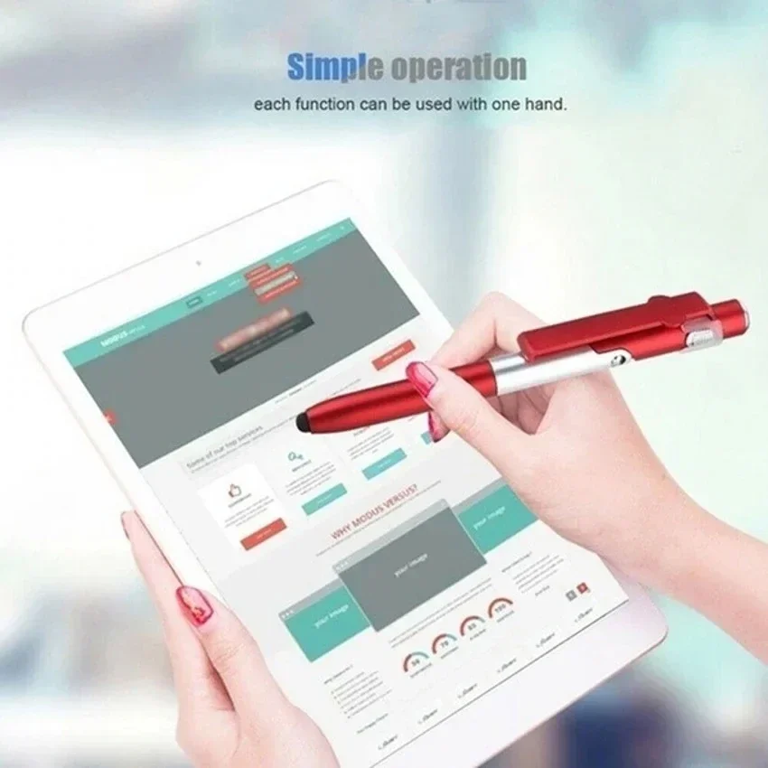 Multifunctional Ballpoint Pen with LED Light and Phone Holder