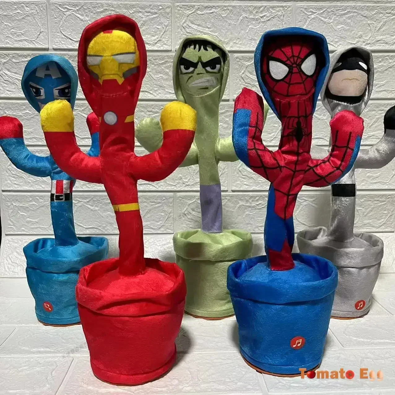 Superhero Rechargeable Dancer Cactus Glowing Dancing Electronic Plush Toys for Baby Education Gift