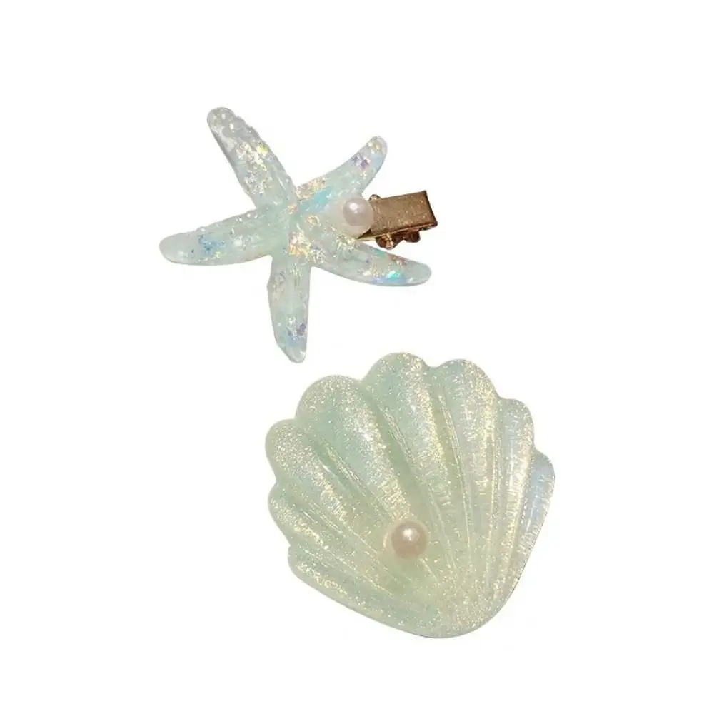 Süße Seestern Muschel Haars pangen Ozean Serie künstliche Haarnadeln Haarschmuck Prinzessin Kopfschmuck Knall Clip Strand – Detail 3