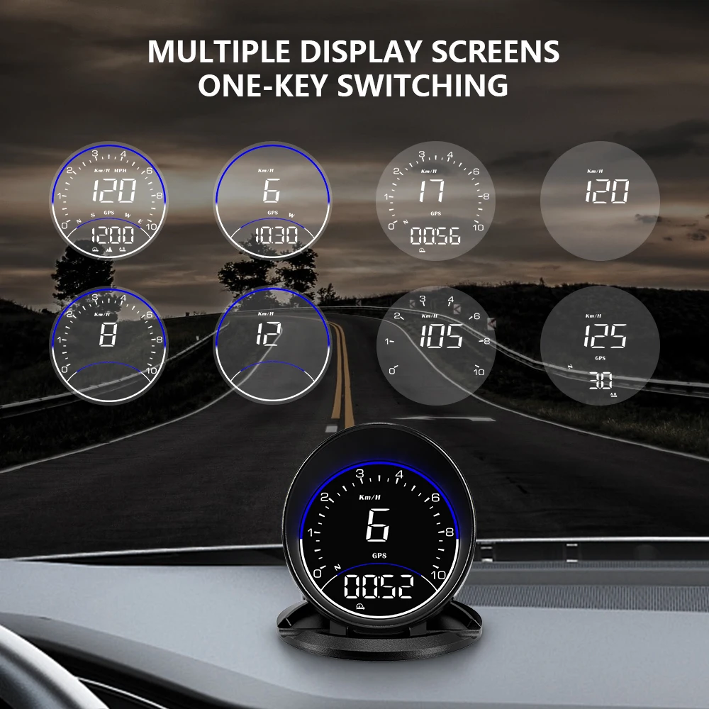 ZQKJ-G6 HUD GPS ý  ڵ   ÷,  ӵ ڵ  ׼  溸 LCD ȭ
