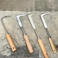 Crack Weeder Crevice Weeding Tool Stainless Steel Manual Weeder Beech Handle Lawn Yard Gardening Tool 1