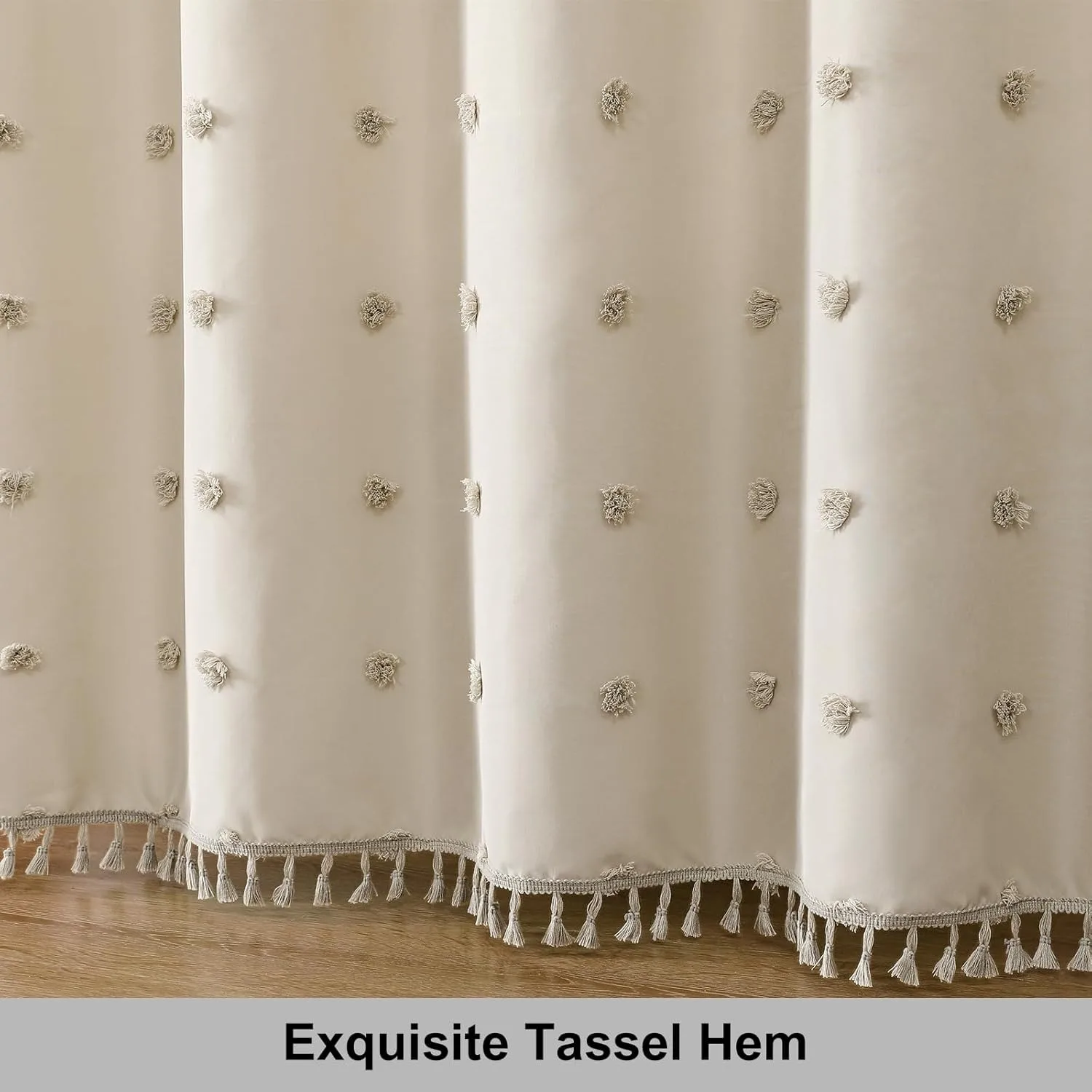 Bohemian Polka Dot Shower Curtain 6