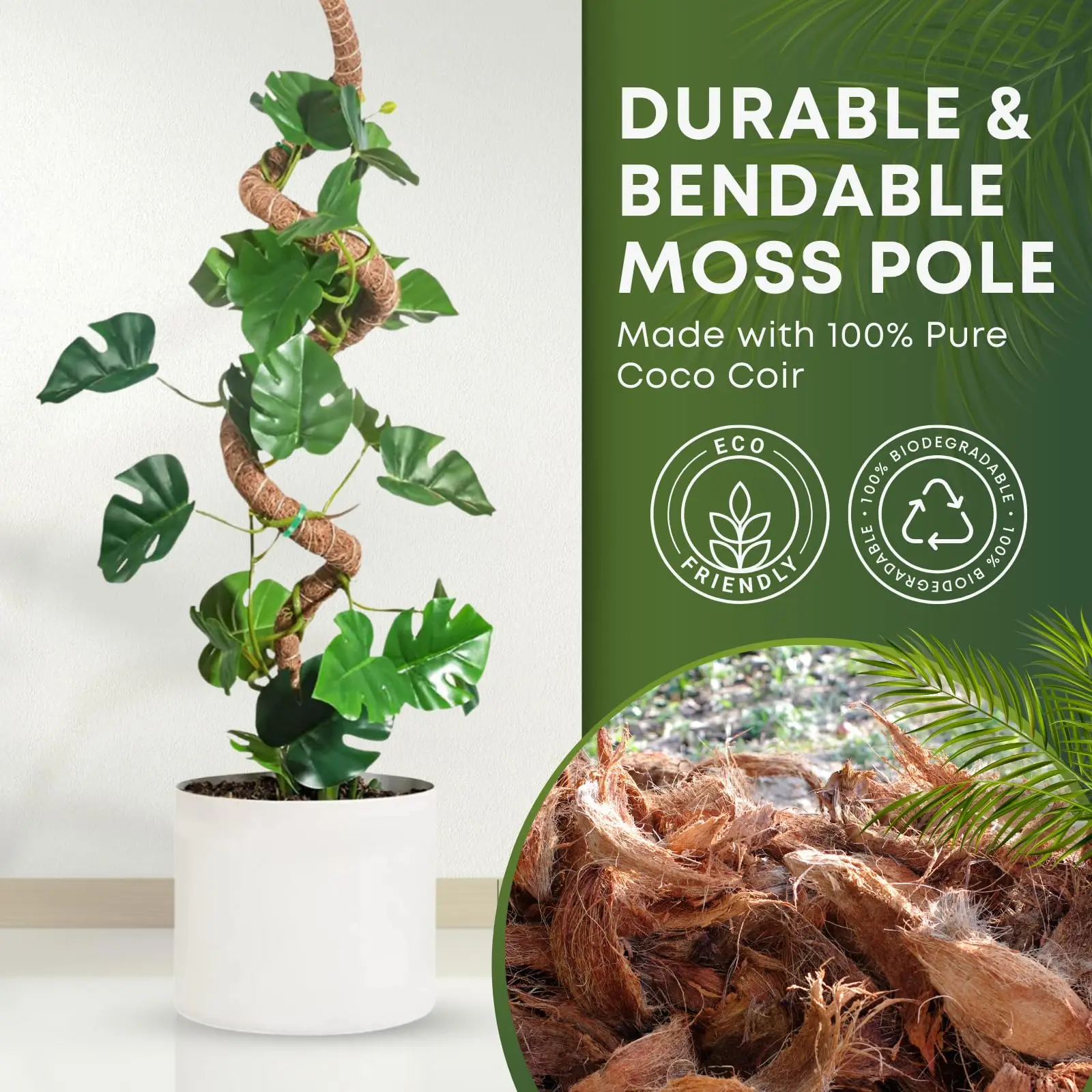 Moss Pole 1pc Monstera Plant Support Bendable for Indoor Plants plant climbing support plant stem support plant support stick
