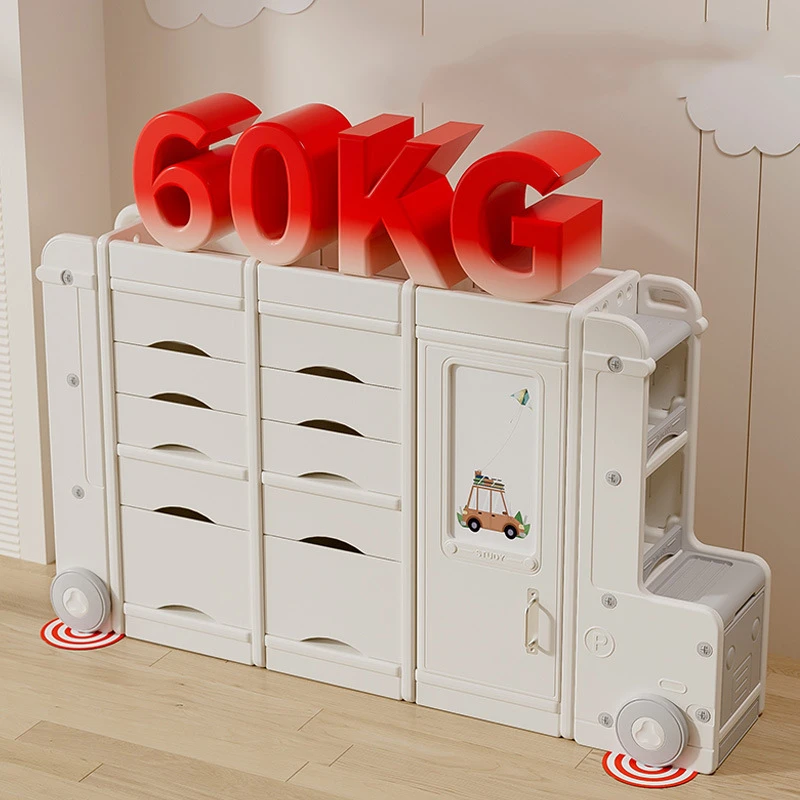 Kids Toy Organizers and Storage Bins, Multi-Layer Storage Cabinet Organizer, Multipurpose Bookshelf and Toy Box Floor Standing