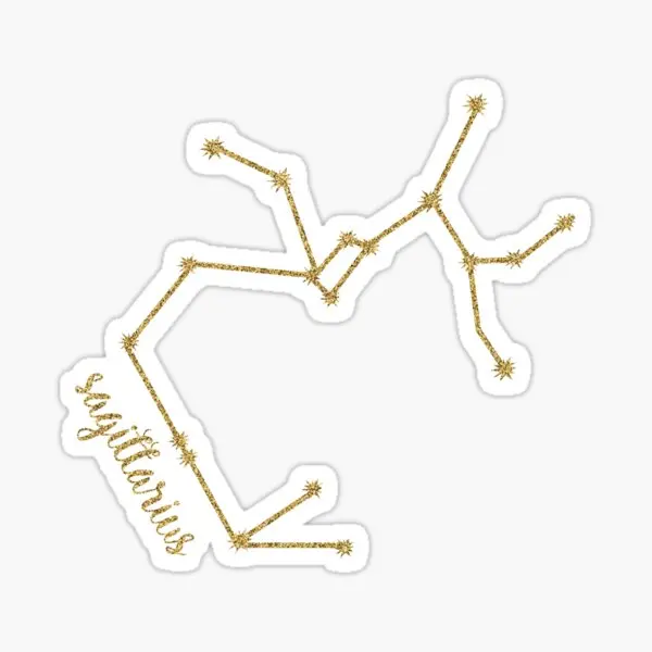 

Sagittarius Gold Constellation 5PCS Car Stickers for Luggage Cute Room Window Bumper Living Room Home Decor Decorations Anime