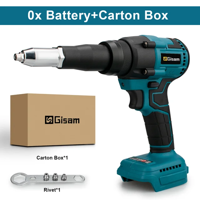Cordless Electric Riveter Gun Brushless Rivet Screwdriver 20000N Rivet