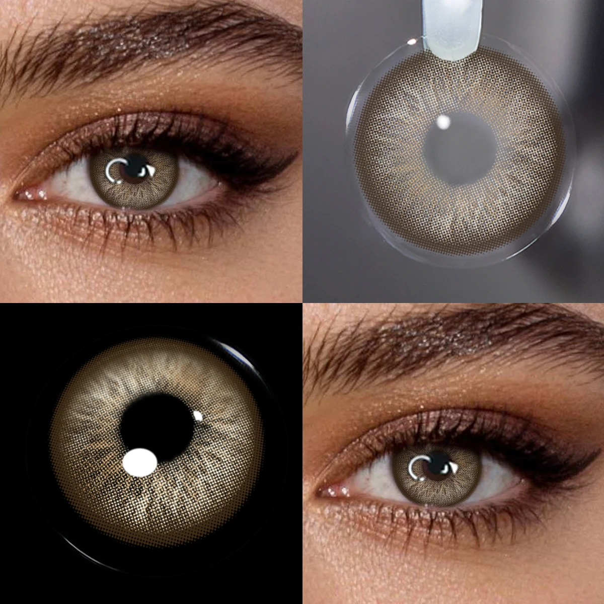 VISUASHOW Unspoken Brown Yearly Disposable Colored Contacts