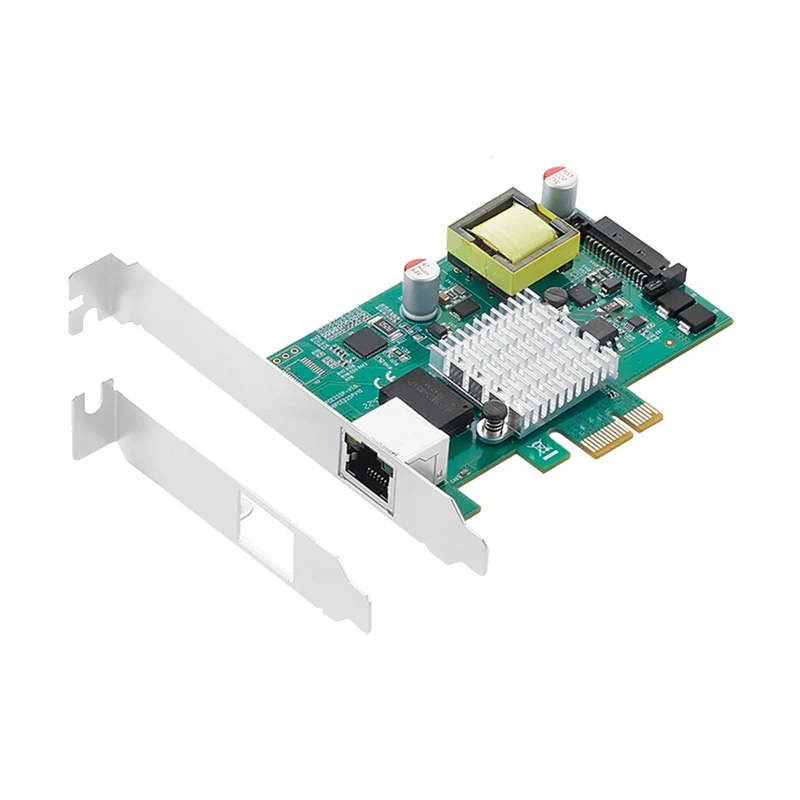 

Gigabit Network Card PCI-Express To Ethernet Card PCIE To 2.5G Single Port RJ45 Gigabit Pcie X1 Poe+ 802.3At I225 Chip