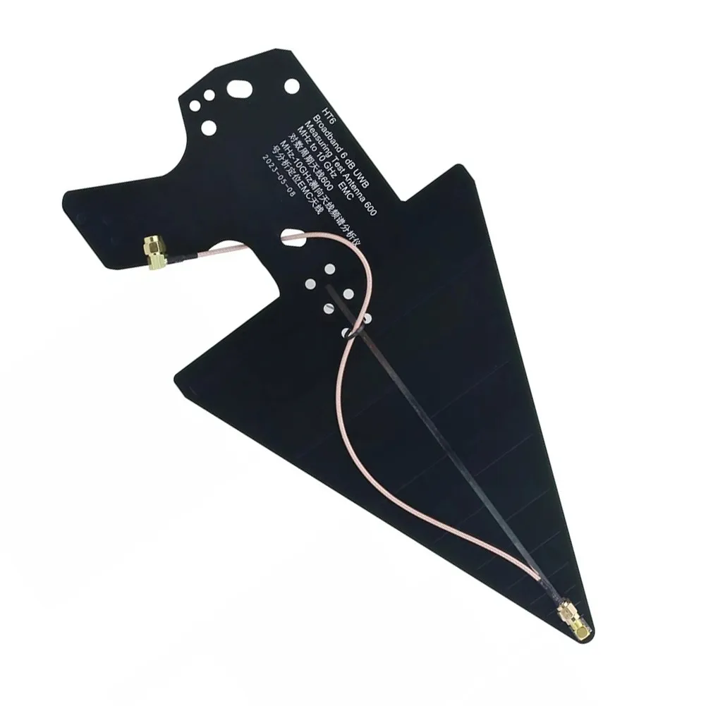 HT6 Log-Periodic Antenna 0.6-10GHz Direction Finding Antenna Spectrum Analyzer SMA Signal Analysis Positioning EMC 6dBi Gain
