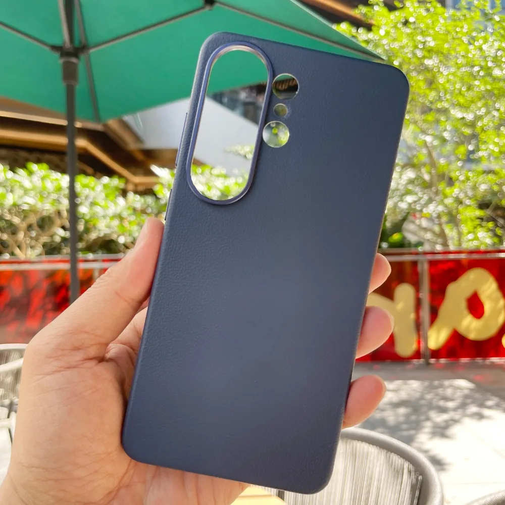 Eco-Friendly Slim Leather Phone Cover with Magnetic Wireless Charging and Shockproof Protection