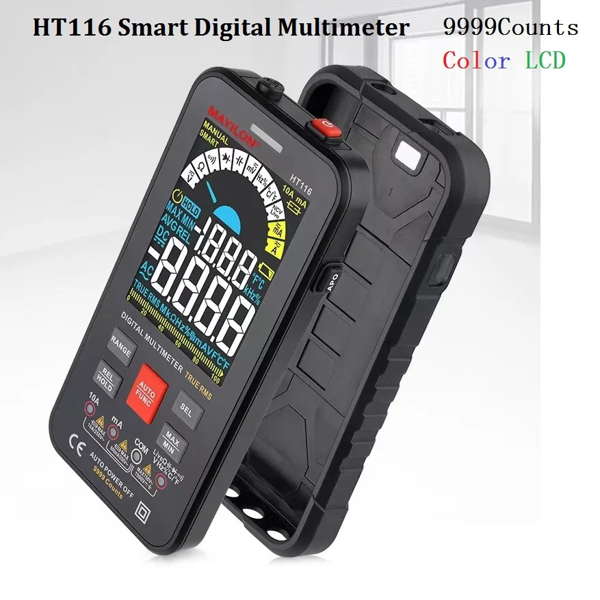 Multimètre numérique intelligent HT126B avec NCV et alarme filaire