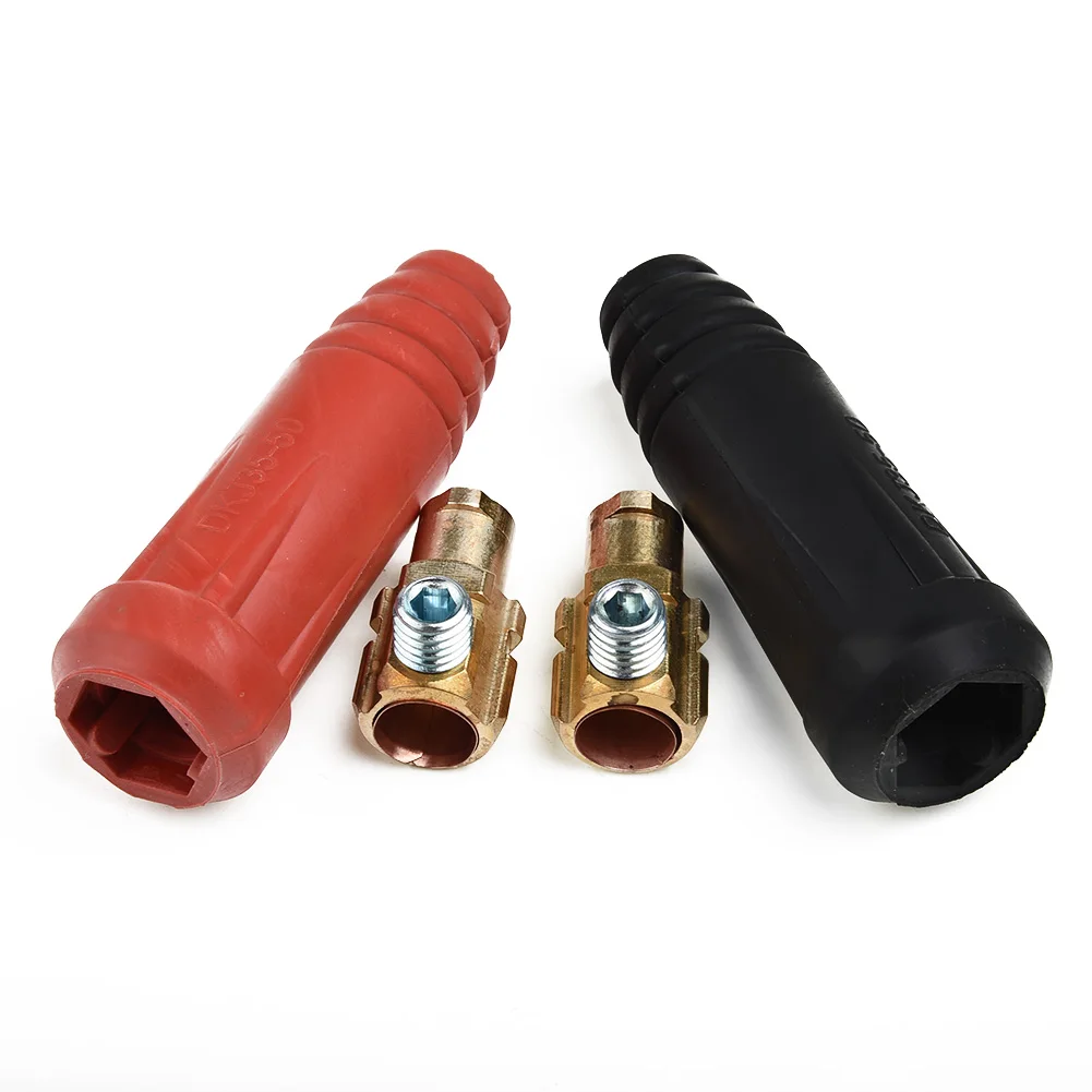 

2pcs TIG Welding Cable Panel Male Connector Plug DKJ35-50 315Amp Euro Style Connection Quick Fitting Welding Machine
