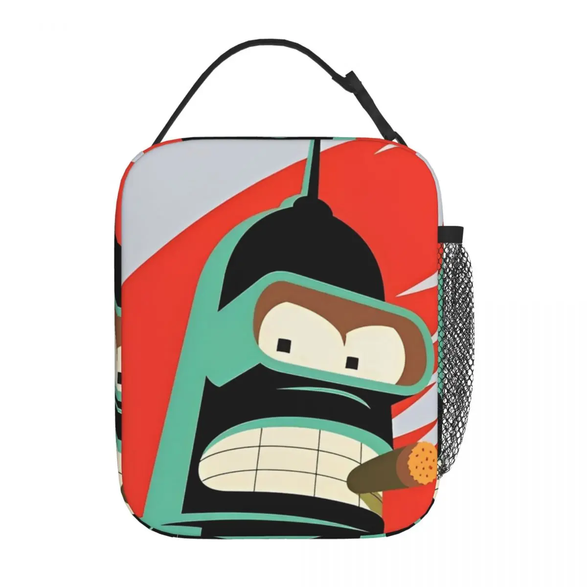 Futurama Bender Art Thermal Insulated Lunch Bag for Travel Portable Food Bag Container Thermal Cooler Food Box