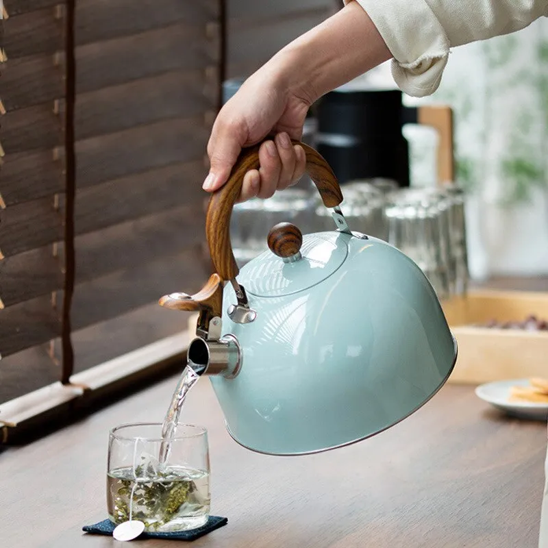 2 Liter Stainless Steel Whistling Tea Kettle Stove Top Water Boiler Teapot  Home