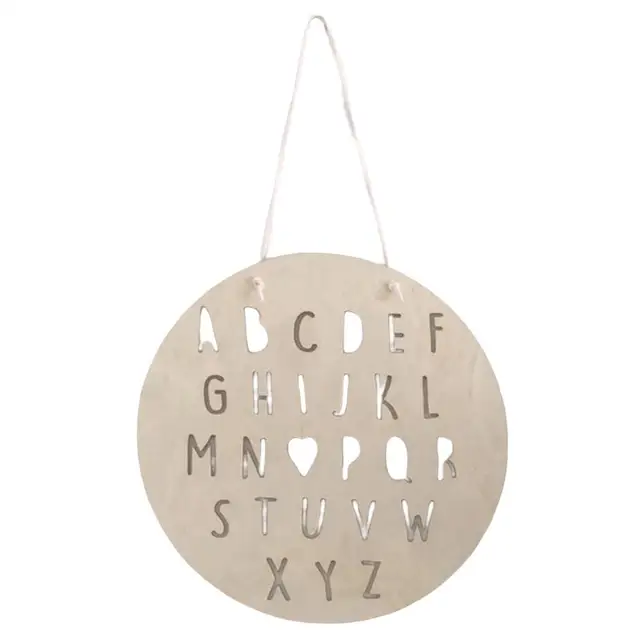 Ins Fal Függő Skandináv Stílusú Kerek Fa Chipes Függés Nélkül Díszítse A Kreatív Gyermekeket Lógása - Image 5