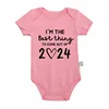 I'm the Best Thing 2024 Newborn Baby Clothes White Cotton Summer Bodysuits for Infants Short Sleeve Boys Girls Romper 6