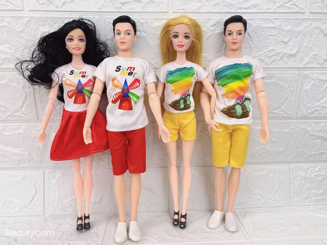 11 PCS Clothes for Ken Doll 12 inch Boy Dolls Including 4 Casual Outfits (  4 Tops and 4 Pants ) 3 Pair of Shoes Ken Clothes Set Christmas Birthday