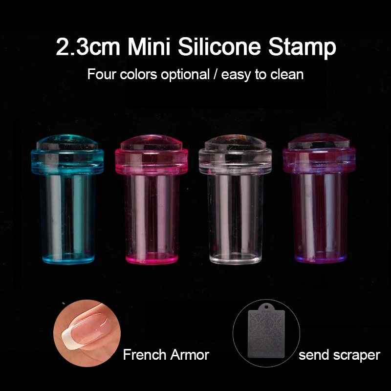 1 Set Nail Stamper With Scraper For French Manicure Plate Stamp Polish