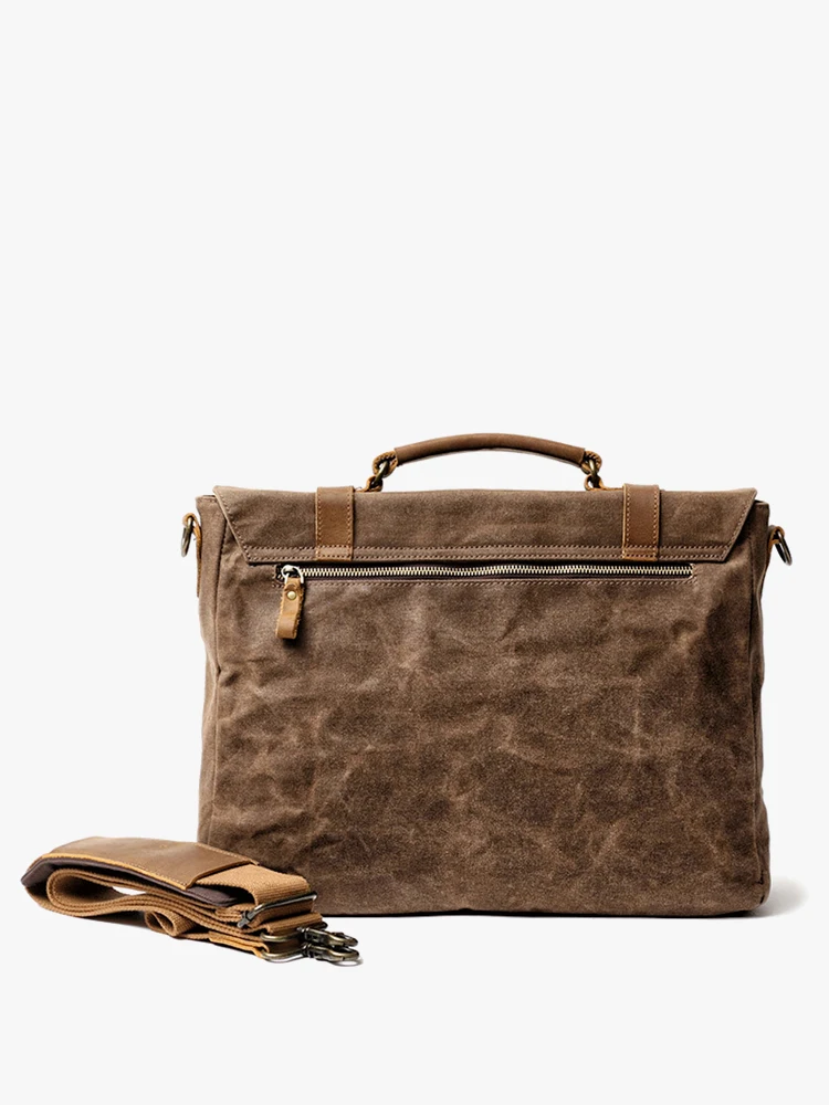 Mazat krém na boty plátna kabelka pánská vodotěsný bedra brašna vintage plátna kůže briefcases 14