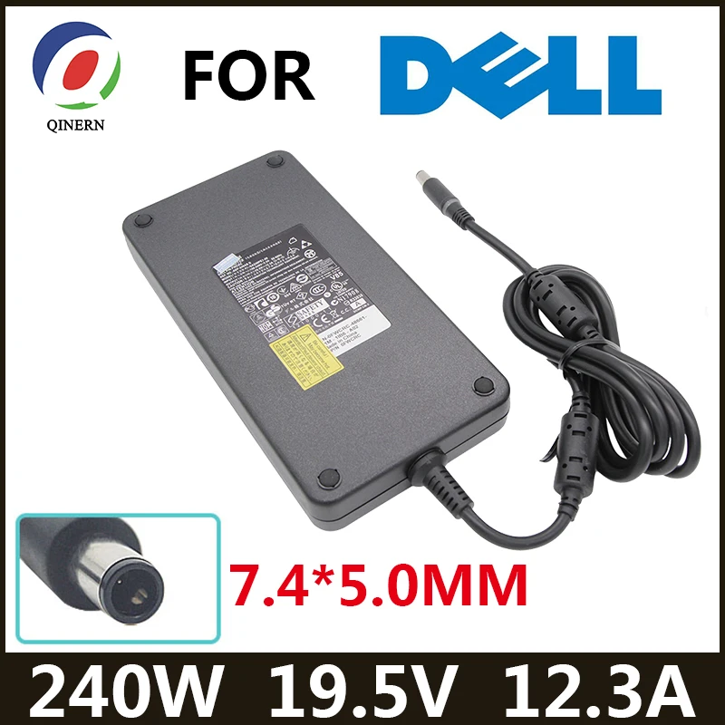 델 에일리언웨어 ADP-240AB D 충전기 노트북 어댑터, 240W, 19.5V, 12.3A, 7.4x5.0mm, M15x ...