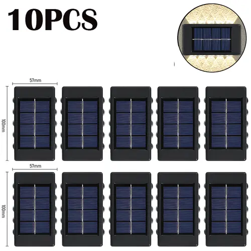 10 LED Solar Wall Lamp Outdoor Waterproof Solar Powered Light UP and Down Illuminate Home Garden Porch Yard Decoration - Image 12