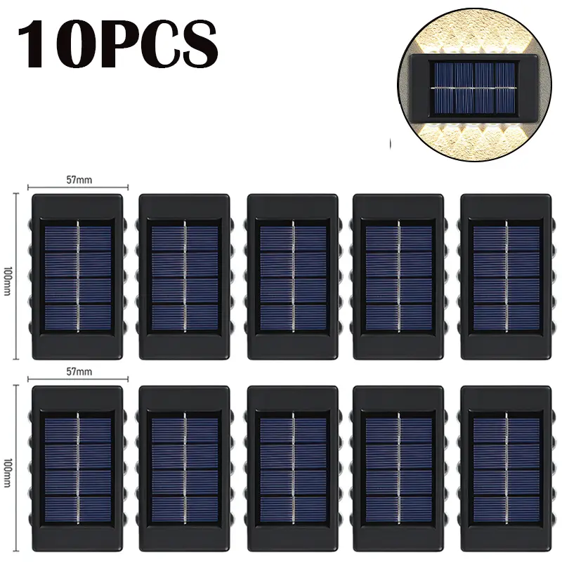 10 LED Solar Wall Lamp Outdoor Waterproof Solar Powered Light UP and Down Illuminate Home Garden Porch Yard Decoration - Image 12