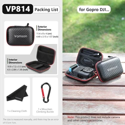 Vamson Compact PU Protective Storage Case for Action Cameras and Accessories