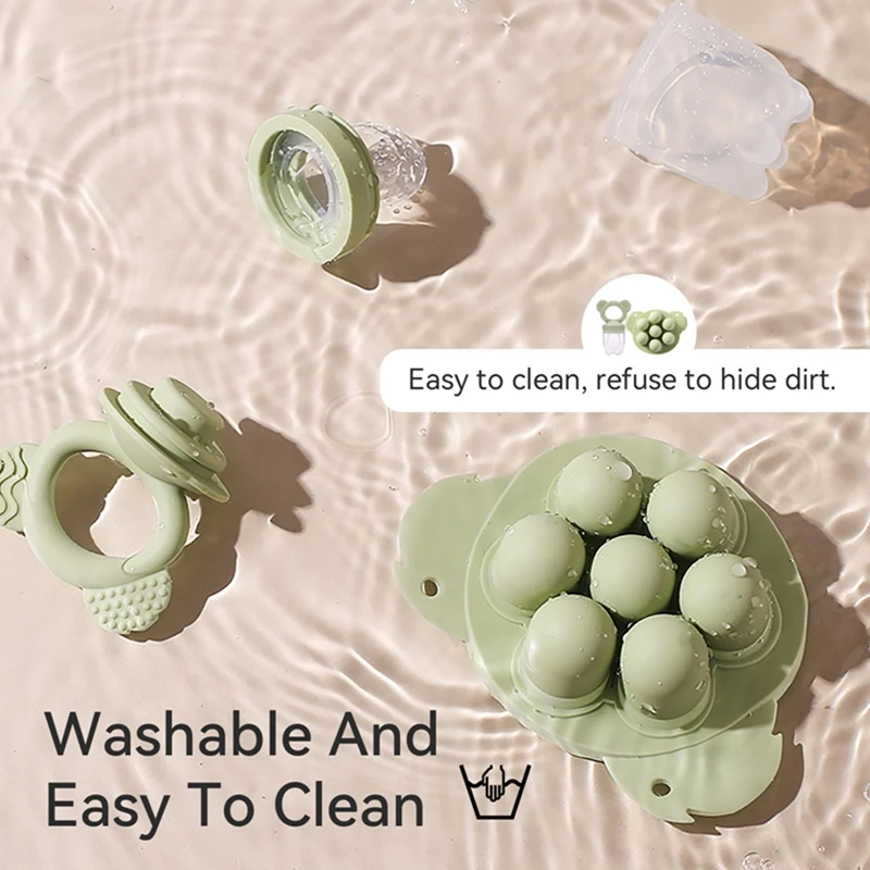 Baby Fruit Feeder Food Grade Silica Gel Pacifier Silicone Teething Nipple Feeding Grind Fruits Vegetable for Baby's Meal Feeding 3
