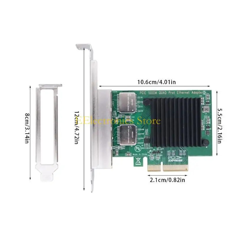 B03C I350-T2 PCI 기가비트 네트워킹 IEEE 802.1P PCIE 1000Mbps 데스크탑 RJ45 이더넷 어댑터 카드 RJ45 2 포트