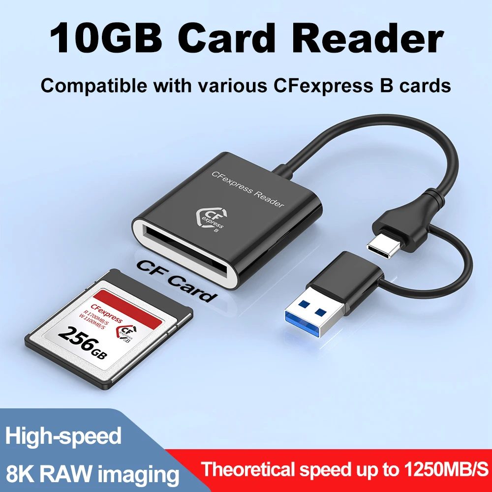 CFexpress Card Reader, Type B, SD Card Reader, USB 3.2