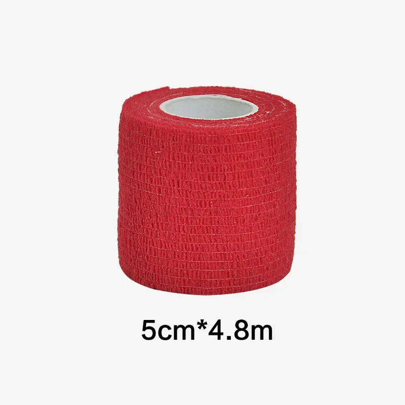 6/12/24/30/48 pcs Red Gauze Medical Bandage Self-adhesive Breathable Elastic Bandages for Sports Fixing Finger Wrist Leg