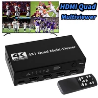 4K HDMI Multiviewer HDMI Quad Multi-Viewer with HDMI Seamless Switch 1080P 4 in 1 out HDMI Multi Viewer Seamless Switcher Hub