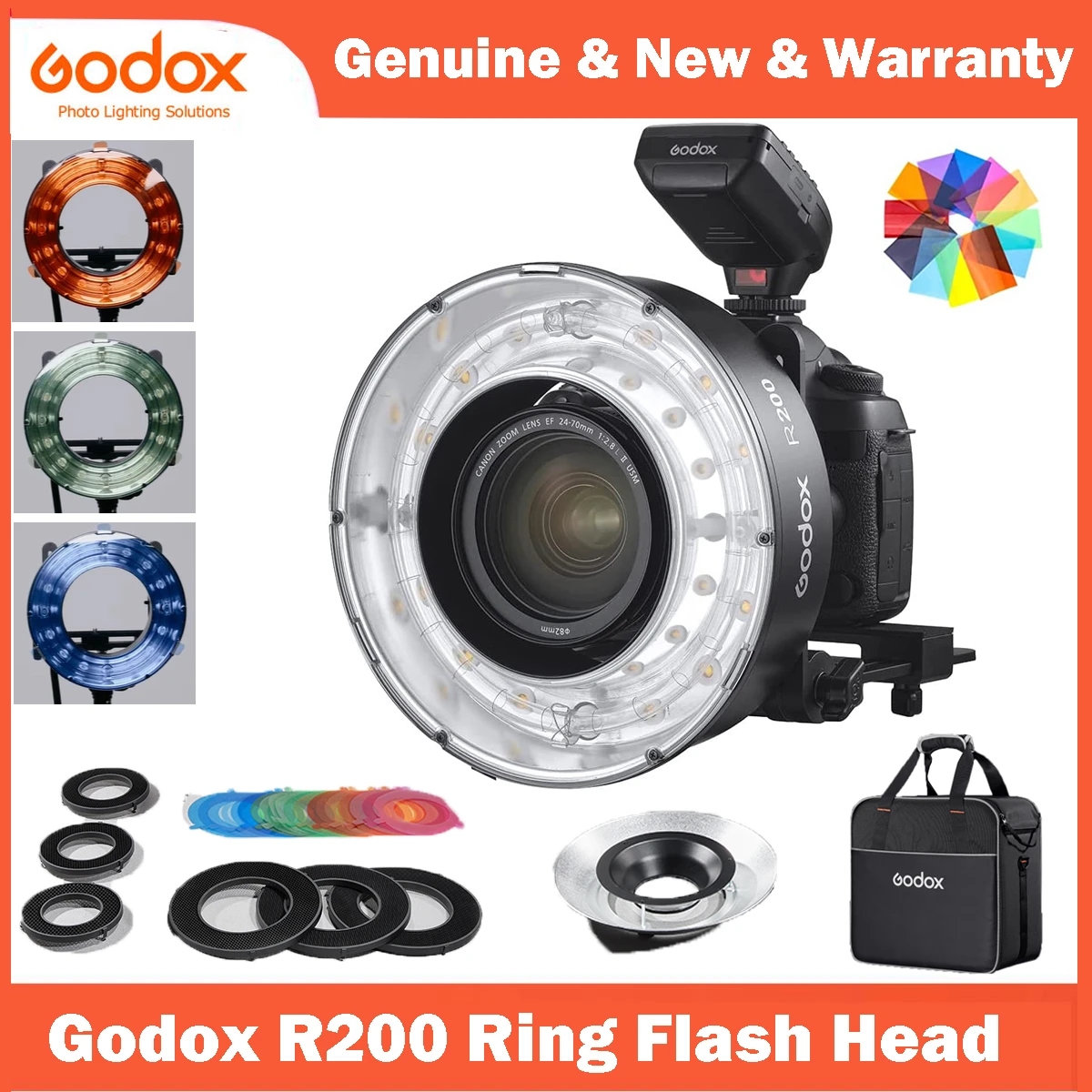 Godox R200 Ring Flash Head 200ws High Power Portrait Shooting For Ad200