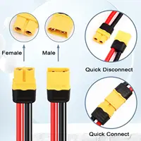 4 Pairs XT60 Plug Female and Male Connector with 150mm 10AWG Wire for RC Lipo Battery FPV Racing Drone - Image 2