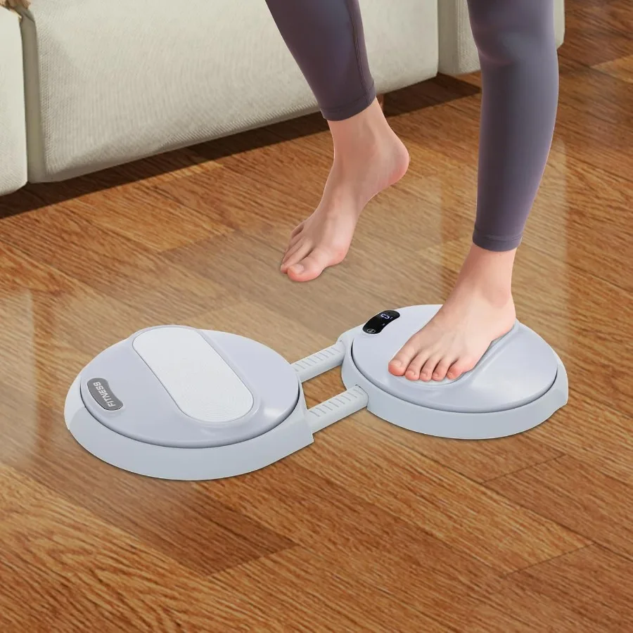 Ab Twister Board, Adjustabl Waist Twister Machine with Elastic Tension Ropes & LCD Display, Ab Machine Weight for Slim Waist and