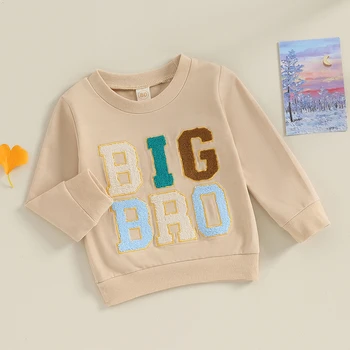 6M-4Y Toddler Baby Boy Big Brother Sweatshirt Crewneck Shirt Fall Winter Clothes 2