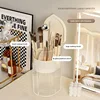 Transparent Makeup Brush Holder with Lid Automatic Lifting Dustproof Makeup Brushes Organizer for Vanity Cosmetics Storage Box 5