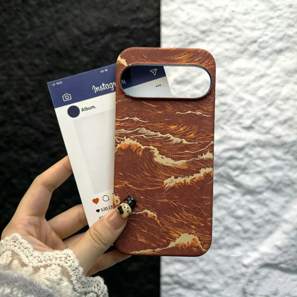 Slim Carbon Fiber Texture Matte Frameless Phone Case with MagSafe Compatibility