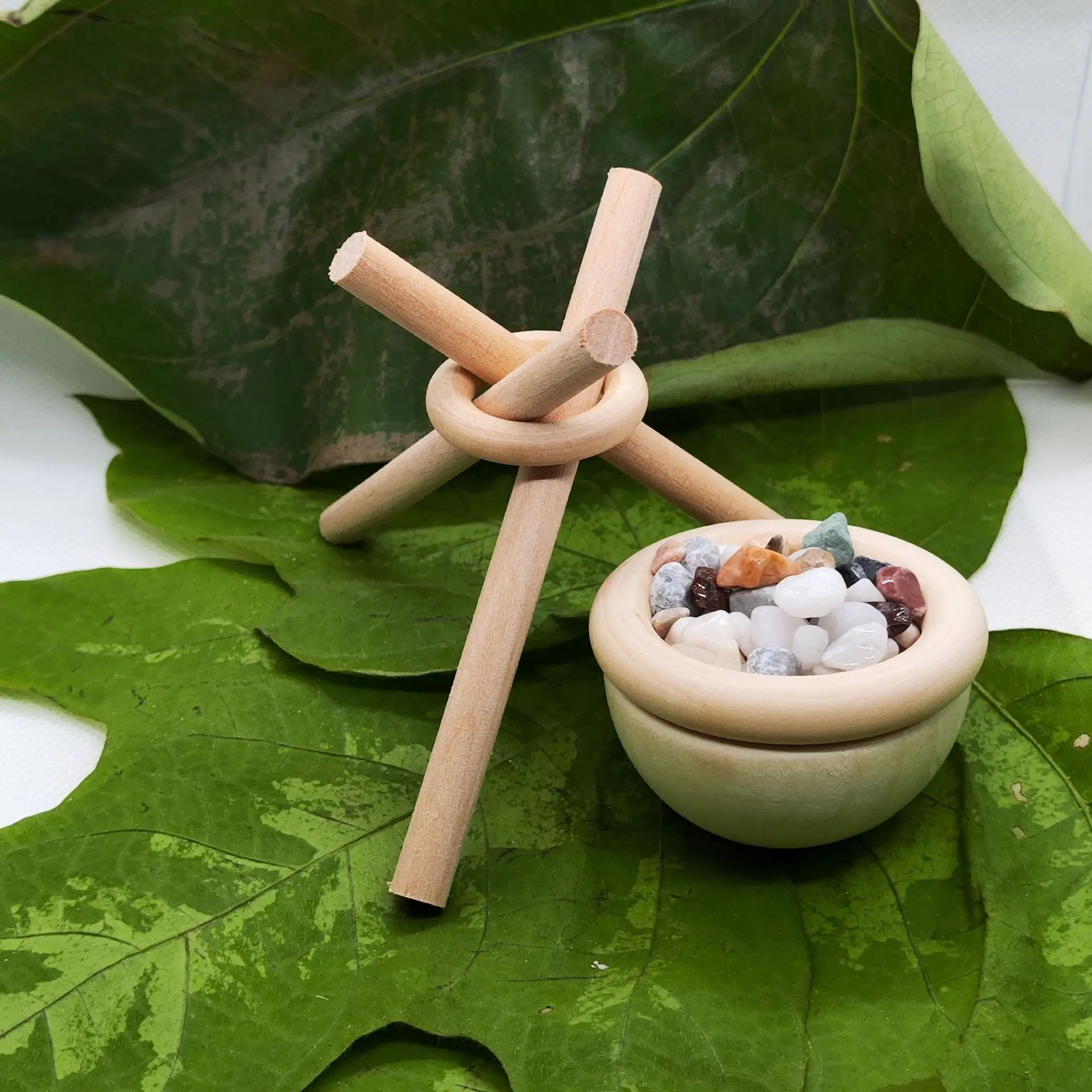 Description Picture 3 of itemWooden Aromatherapy Essential Oil Diffuser Interior Fragrant Aroma Expanding Stone Diy Reed Diffusers Ornament Home Scent Decor